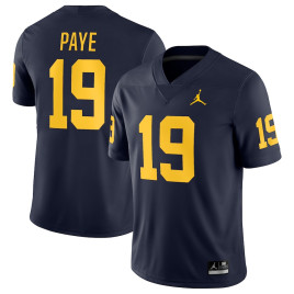 Men's - Kwity Paye Michigan Wolverines Jordan Brand Player Game Navy College Football Jersey Men's - Kwity Paye Michigan Wolverines Jordan Brand Player Game Navy College Football Jersey