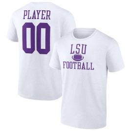 Men's - LSU Tigers Fanatics Branded Customize NIL Gameday Tradition White College Football T-Shirt