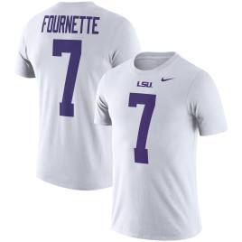 Men's - Leonard Fournette LSU Tigers Nike Name & Number Performance White College Football T-Shirt Men's - Leonard Fournette LSU Tigers Nike Name & Number Performance White College Football T-Shirt