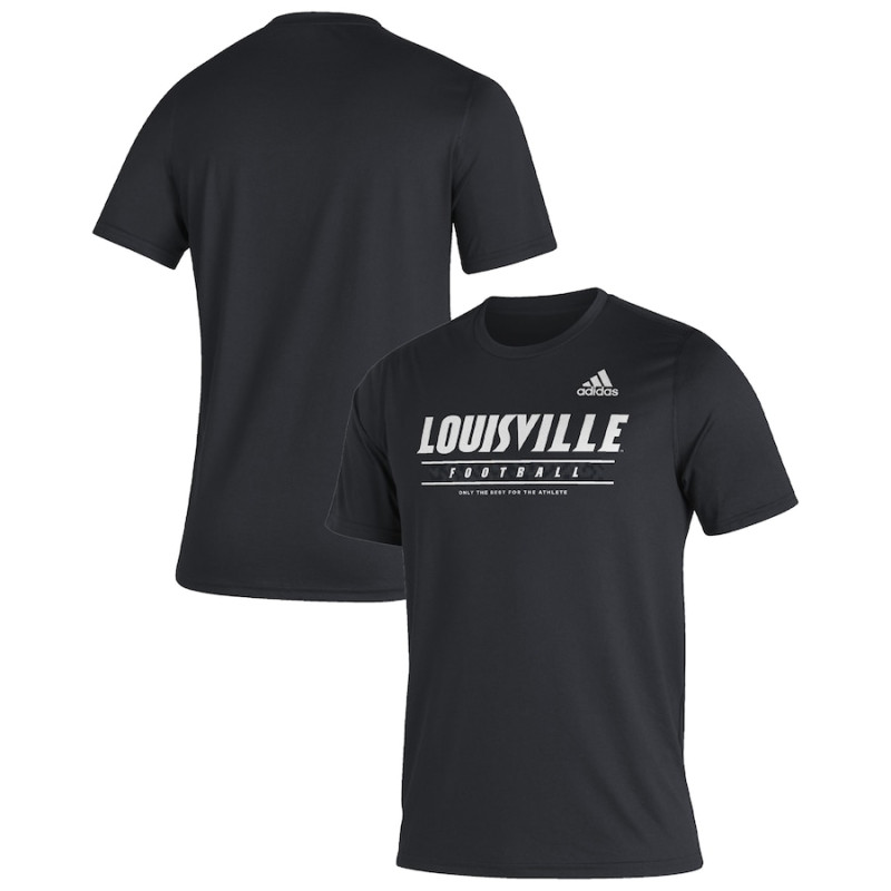 Men's - Louisville Cardinals adidas Sideline Locker Practice Creator AEROREADY Black College Football T-Shirt Men's - Louisville Cardinals adidas Sideline Locker Practice Creator AEROREADY Black College Football T-Shirt