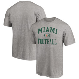 Men's - Miami Hurricanes Fanatics Branded First Sprint Team Heathered Gray College Football T-Shirt