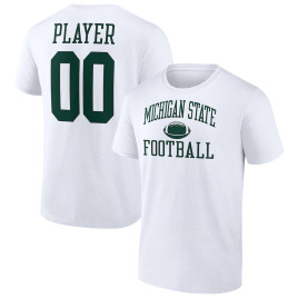 Men's - Michigan State Spartans Fanatics Branded Customize NIL Gameday Tradition White College Football T-Shirt