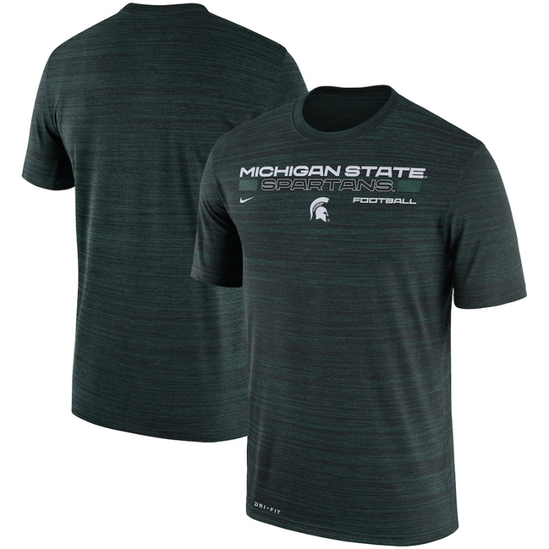 Men's - Michigan State Spartans Nike Team Velocity Legend Performance Green College Football T-Shirt Men's - Michigan State Spartans Nike Team Velocity Legend Performance Green College Football T-Shirt
