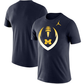 Men's - Michigan Wolverines Jordan Brand Legend Icon Performance Navy College Football T-Shirt