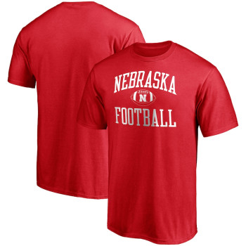 Men's - Nebraska Huskers Fanatics Branded First Sprint Team Scarlet College Football T-Shirt