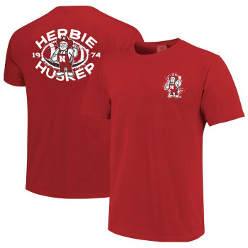 Men's - Nebraska Huskers Herbie Mascot Scarlet College Football T-Shirt