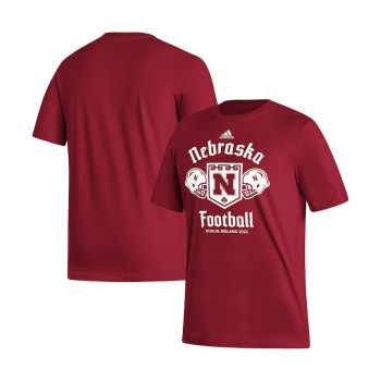 Men's - Nebraska Huskers adidas Dublin Strategy Game Fresh Scarlet College Football T-Shirt
