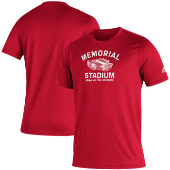 Men's - Nebraska Huskers adidas Great Place AEROREADY Creator Scarlet College Football T-Shirt