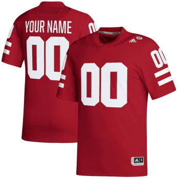 Men's - Nebraska Huskers adidas Replica Custom Scarlet College Football Jersey