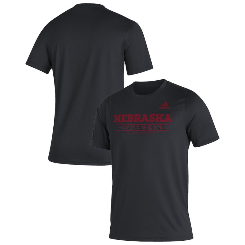 Men's - Nebraska Huskers adidas Sideline Locker Practice Creator AEROREADY Black College Football T-Shirt Men's - Nebraska Huskers adidas Sideline Locker Practice Creator AEROREADY Black College Football T-Shirt