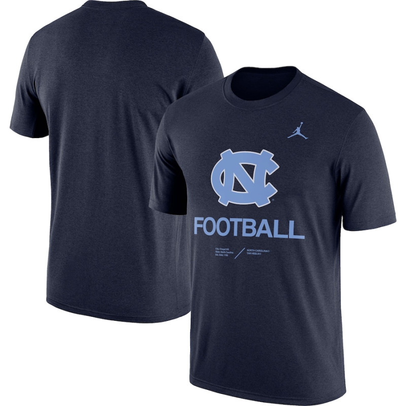 Men's - North Carolina Tar Heels Jordan Brand Team Legend Heathered Navy College Football T-Shirt Men's - North Carolina Tar Heels Jordan Brand Team Legend Heathered Navy College Football T-Shirt