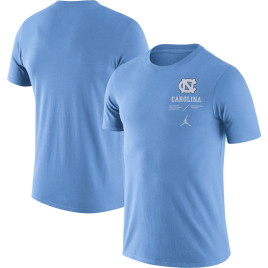 Men's - North Carolina Tar Heels Jordan Brand Team Practice Performance Carolina Blue College Football T-Shirt