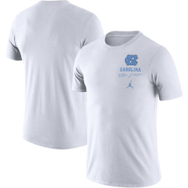 Men's - North Carolina Tar Heels Jordan Brand Team Practice Performance White College Football T-Shirt Men's - North Carolina Tar Heels Jordan Brand Team Practice Performance White College Football T-Shirt