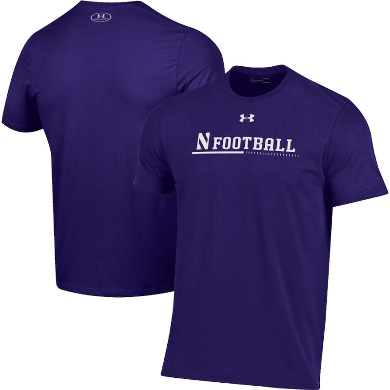 Men's - Northwestern Wildcats Under Armour 2022 Sideline Performance Cotton Purple College Football T-Shirt Men's - Northwestern Wildcats Under Armour 2022 Sideline Performance Cotton Purple College Football T-Shirt