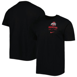 Men's - Ohio State Buckeyes Nike Team Practice Performance Black College Football T-Shirt Men's - Ohio State Buckeyes Nike Team Practice Performance Black College Football T-Shirt