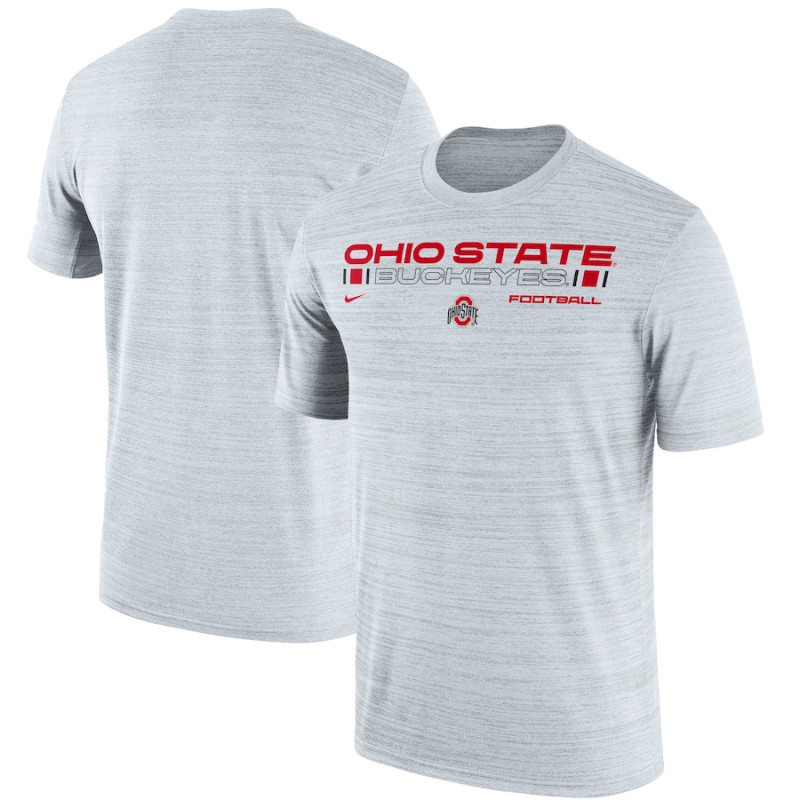 Men's - Ohio State Buckeyes Nike Velocity Legend Performance White College Football T-Shirt Men's - Ohio State Buckeyes Nike Velocity Legend Performance White College Football T-Shirt