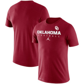 Men's - Oklahoma Sooners Jordan Brand Practice Legend Performance Crimson College Football T-Shirt