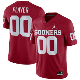Men's - Oklahoma Sooners Jordan Brand Customize NIL Replica Crimson College Football Jersey