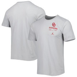 Men's - Oklahoma Sooners Jordan Brand Team Practice Performance Gray College Football T-Shirt