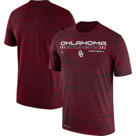 Men's - Oklahoma Sooners Nike Velocity Legend Performance Crimson College Football T-Shirt