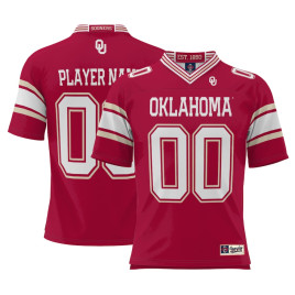 Youth Oklahoma Sooners ProSphere NIL Customize Red College Football Jersey