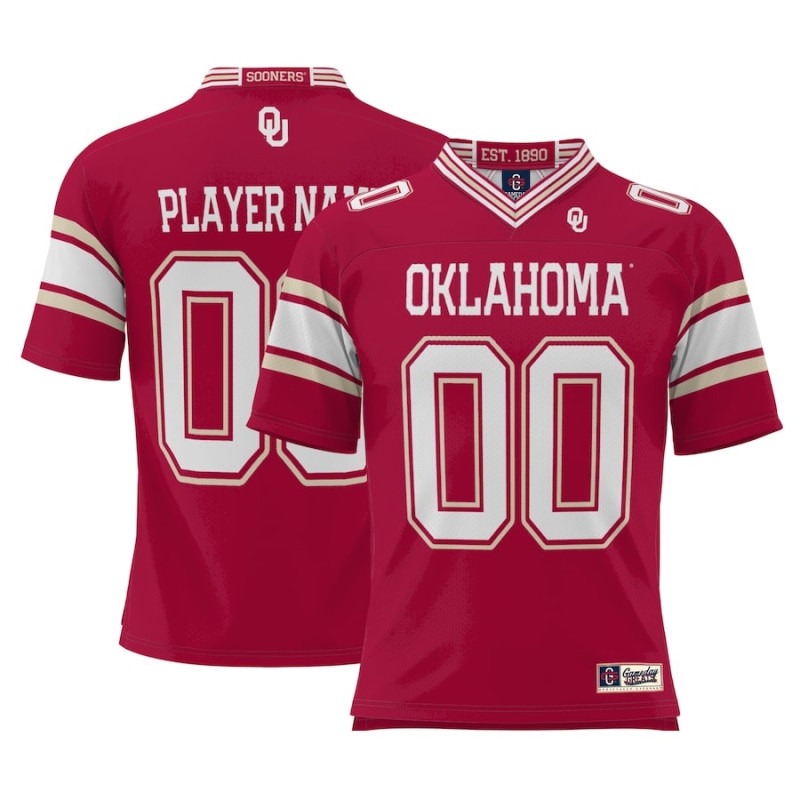 Youth Oklahoma Sooners ProSphere NIL Customize Red College Football Jersey Youth Oklahoma Sooners ProSphere NIL Customize Red College Football Jersey