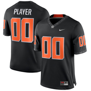 Men's - Oklahoma State Cowboys Nike Customize NIL Replica Black College Football Jersey