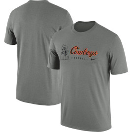 Men's - Oklahoma State Cowboys Nike Team Legend Performance Heather Gray College Football T-Shirt
