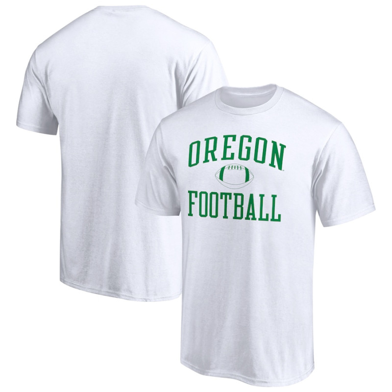 Men's - Oregon Ducks Fanatics Branded First Sprint Team White College Football T-Shirt Men's - Oregon Ducks Fanatics Branded First Sprint Team White College Football T-Shirt