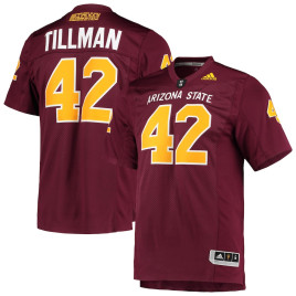 Men's - Pat Tillman Arizona State Sun Devils adidas Team Premier Maroon College Football Jersey