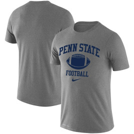 Men's - Penn State Nittany Lions Nike Retro Lockup Legend Performance Heathered Gray College Football T-Shirt