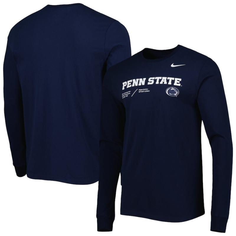 Men's - Penn State Nittany Lions Nike Team Practice Performance Long Sleeve Navy College Football T-Shirt Men's - Penn State Nittany Lions Nike Team Practice Performance Long Sleeve Navy College Football T-Shirt