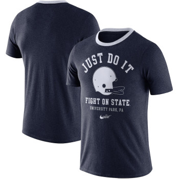 Men's - Penn State Nittany Lions Nike Vault Helmet Tri-Blend Navy College Football T-Shirt