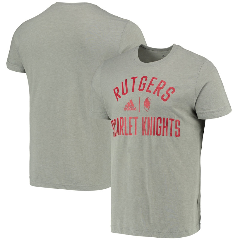Men's - Rutgers Scarlet Knights adidas Sideline Locker Heritage AEROREADY Heathered Gray College Football T-Shirt Men's - Rutgers Scarlet Knights adidas Sideline Locker Heritage AEROREADY Heathered Gray College Football T-Shirt