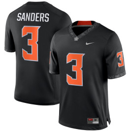 Men's - Spencer Sanders Oklahoma State Cowboys Nike NIL Replica Black College Football Jersey