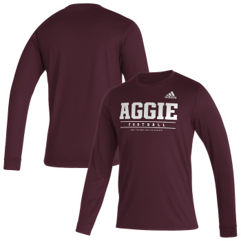 Men's - Texas A&M Aggies adidas Sideline Creator Practice AEROREADY Long Sleeve Maroon College Football T-Shirt Men's - Texas A&M Aggies adidas Sideline Creator Practice AEROREADY Long Sleeve Maroon College Football T-Shirt