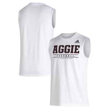 Men's - Texas A&M Aggies adidas Sideline Locker Creator AEROREADY Sleeveless White College Football T-Shirt Men's - Texas A&M Aggies adidas Sideline Locker Creator AEROREADY Sleeveless White College Football T-Shirt