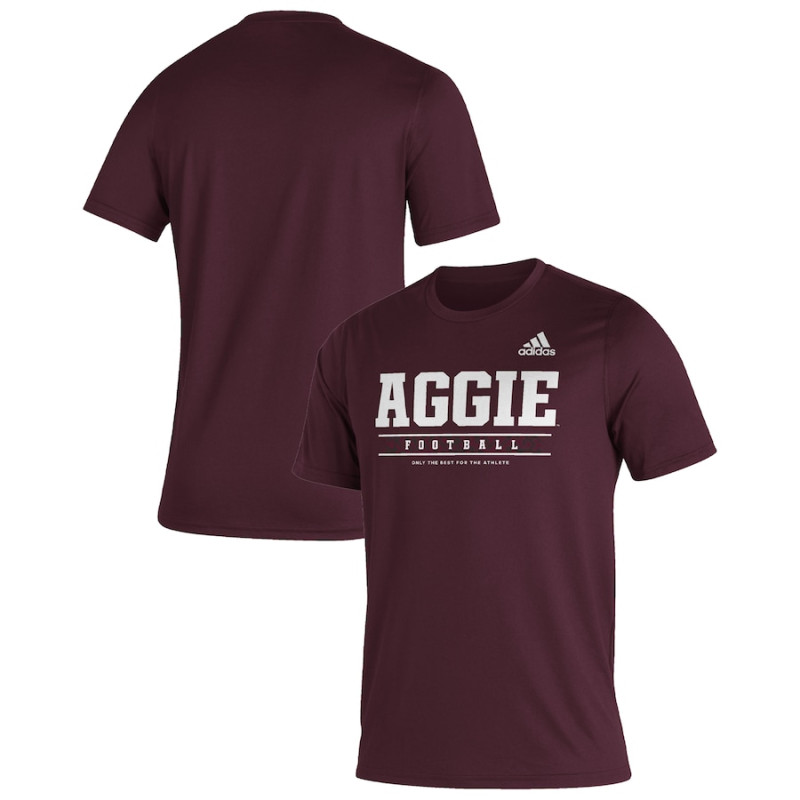 Men's - Texas A&M Aggies adidas Sideline Locker Practice Creator AEROREADY Maroon College Football T-Shirt Men's - Texas A&M Aggies adidas Sideline Locker Practice Creator AEROREADY Maroon College Football T-Shirt