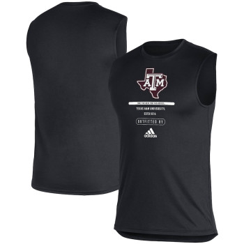 Men's - Texas A&M Aggies adidas Sideline Locker Tag AEROREADY Creator Sleeveless Black College Football T-Shirt Men's - Texas A&M Aggies adidas Sideline Locker Tag AEROREADY Creator Sleeveless Black College Football T-Shirt