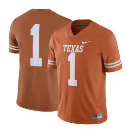 Men's - Texas Longhorns Nike #1 Home Game Texas Orange College Football Jersey