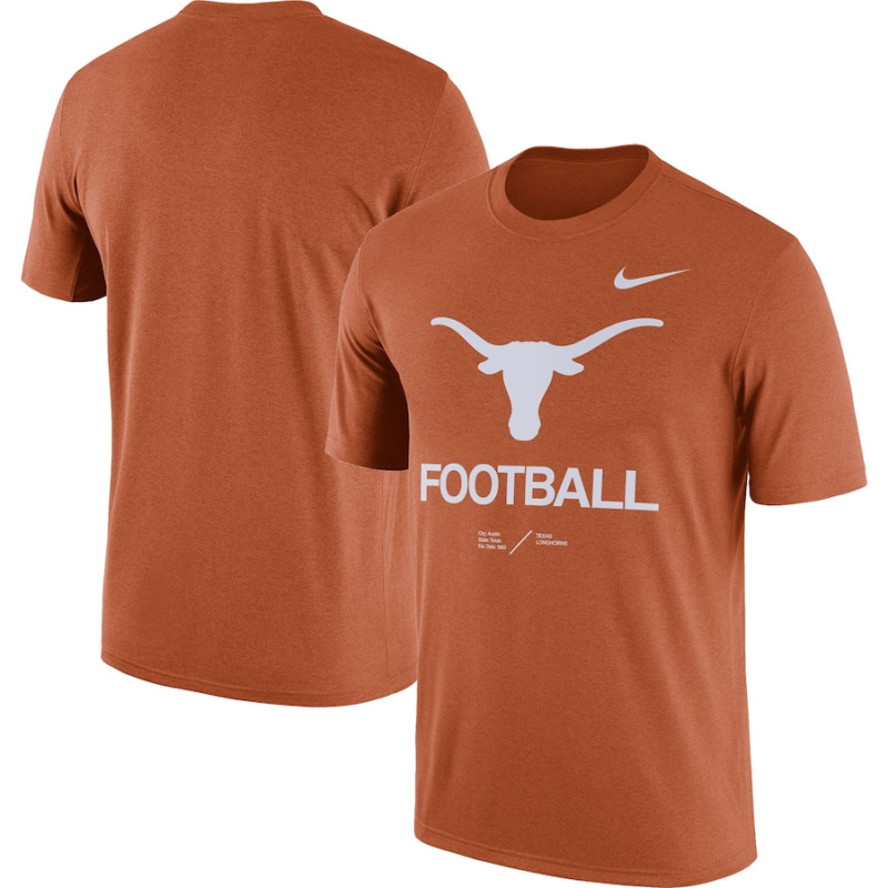 Men's - Texas Longhorns Nike Performance Team Legend Heathered Texas Orange College Football T-Shirt Men's - Texas Longhorns Nike Performance Team Legend Heathered Texas Orange College Football T-Shirt