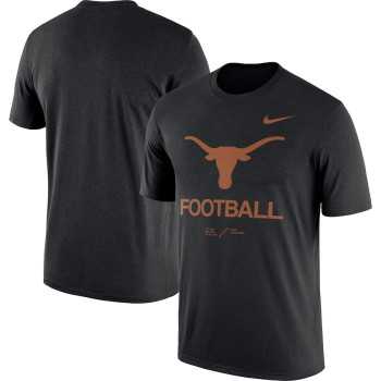 Men's - Texas Longhorns Nike Team Legend Heathered Black College Football T-Shirt