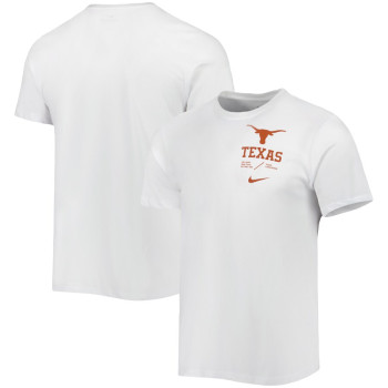 Men's - Texas Longhorns Nike Team Practice Performance White College Football T-Shirt