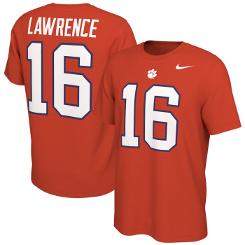 Men's - Trevor Lawrence Clemson Tigers Nike Alumni Name & Number Orange College Football T-Shirt