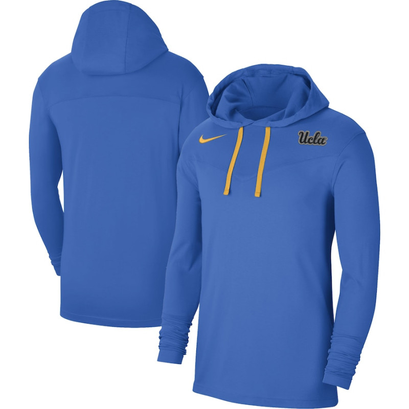 Men's - UCLA Bruins Nike Off-Field Performance Long Sleeve Hoodie Blue College Football T-Shirt Men's - UCLA Bruins Nike Off-Field Performance Long Sleeve Hoodie Blue College Football T-Shirt