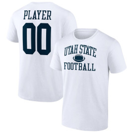 Men's - Utah State Aggies Fanatics Branded Customize NIL Gameday Tradition White College Football T-Shirt