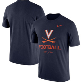 Men's - Virginia Cavaliers Nike Team Legend Heathered Navy College Football T-Shirt Men's - Virginia Cavaliers Nike Team Legend Heathered Navy College Football T-Shirt
