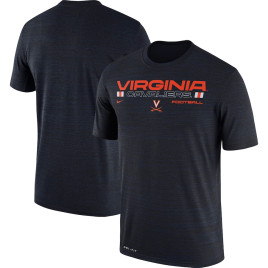 Men's - Virginia Cavaliers Nike Team Velocity Legend Performance Navy College Football T-Shirt