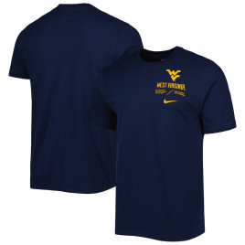 Men's - West Virginia Mountaineers Nike Team Practice Performance Navy College Football T-Shirt Men's - West Virginia Mountaineers Nike Team Practice Performance Navy College Football T-Shirt