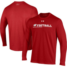 Men's - Wisconsin Badgers Under Armour 2022 Sideline Long Sleeve Red College Football T-Shirt Men's - Wisconsin Badgers Under Armour 2022 Sideline Long Sleeve Red College Football T-Shirt